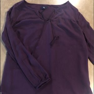 Purple long sleeve blouse